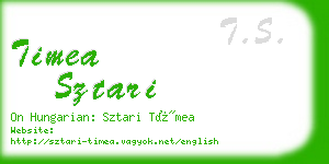 timea sztari business card